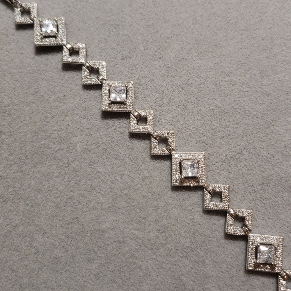 925 Sterling Silver Cubic Zirconia Bracelet